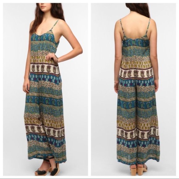 Urban Outfitters Pants - SOLD! URBAN OUTFITTERS Floral Wide-Leg Jumpsuit